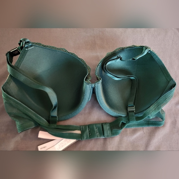 Victoria's Secret Lined Demi Bra Sz 36C NWT Green and Gold - Picture 3 of 3